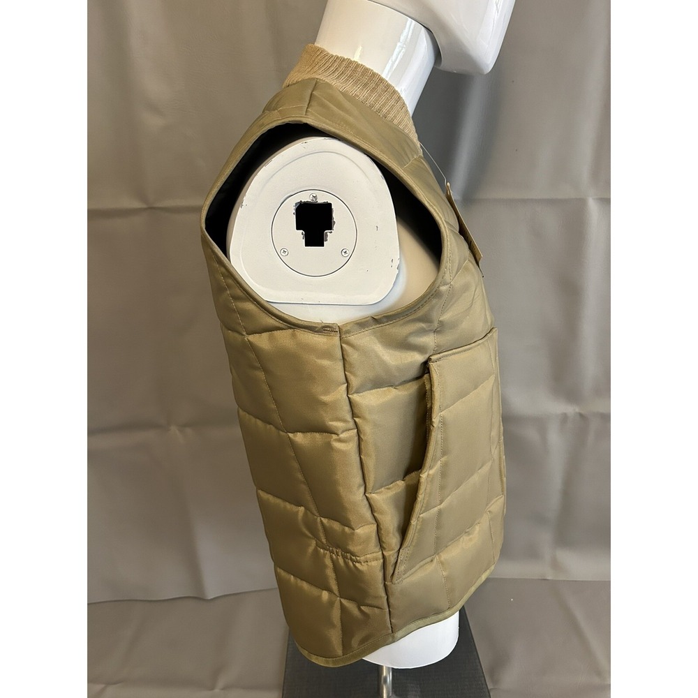 Vintage Dacron Hollofil 808 Tan Insulated Vest Size Small NOS NWT USA Made - Picture 3 of 12